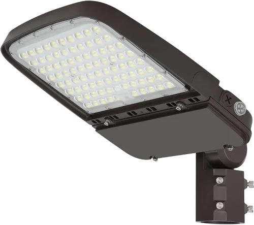 Vista 11 de Luz LED de estacionamiento de 150 W con fotocélula del anochecer al amanecer, luz LED regulable para caja de zapatos al aire libre con soporte