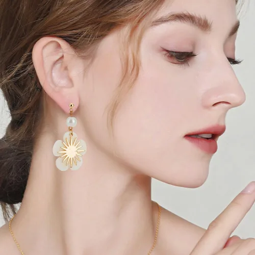 Vista 6 de Beebeecraft 100 piezas de 2 colores, componentes para aretes de bola con perno, chapados en oro de 24K y plata de ley 925, acero inoxidable 304
