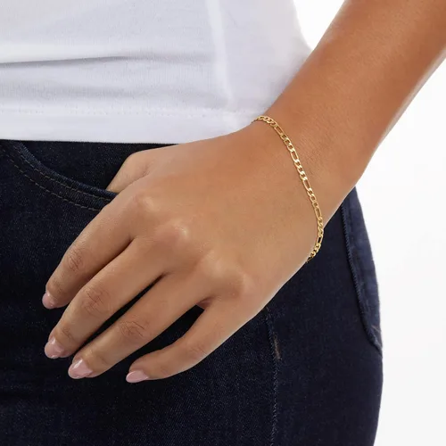 Vista 2 de Tienda Essentials 14K Gold Plated Figaro Chain Bracelet