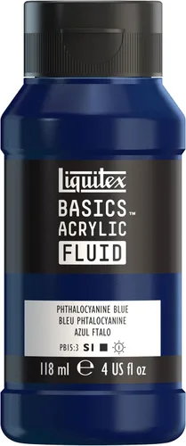Vista 45 de Liquitex BASICS - Pintura acrílica fluida, botella de 4 onzas, tono permanente carmesí lizarina Super Versatile, Fine Art Pigments; Fluid