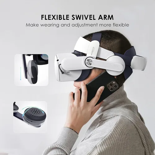 Vista 6 de BOBOVR Auriculares A2 Air VR compatibles con Quest2, diseño magnético de doble orejera