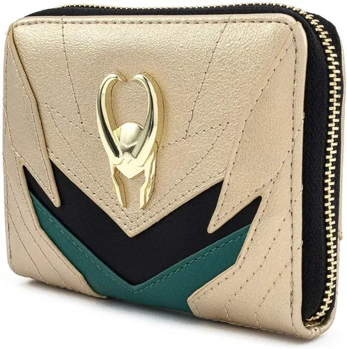 Vista 4 de Loungefly Marvel Loki - Cartera clásica con cremallera para cosplay, Multi, Classic