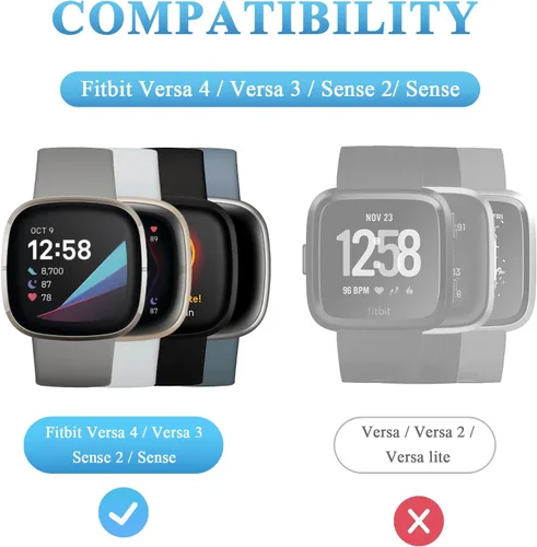 Vista 2 de Vancle Cargador para Fitbit Versa 4/3, base de carga antideslizante con cable USB de 4.4 pies para reloj inteligente Sense 2/Sense