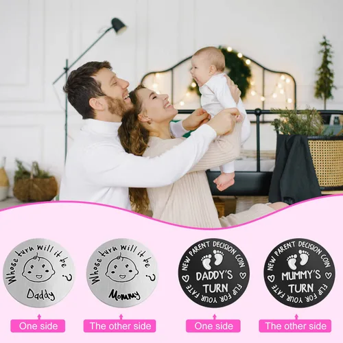 Vista 4 de 2 piezas de regalos de decisión para padres nuevos, regalo de embarazo para mamá por primera vez, regalo de revelación de género para bebés, baby