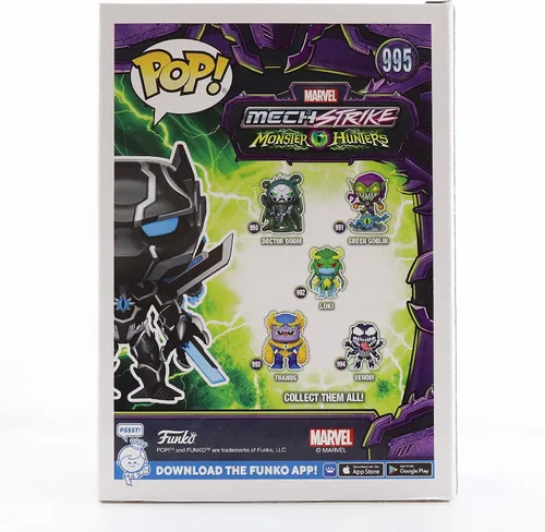 Vista 3 de Funko Mech Strike Monster Hunters Pop! Marvel Black Panther - Cabeza de vinilo exclusiva #995