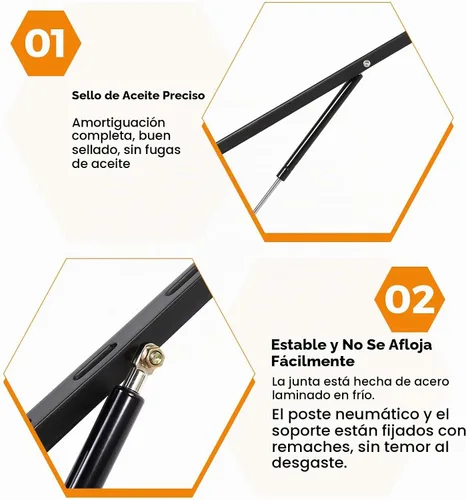 Vista 7 de BEAMNOVA Mecanismo de elevación de cama de 4.6 pies, capacidad de carga de 286-353 libras, juego de resortes de gas de elevación, resistente