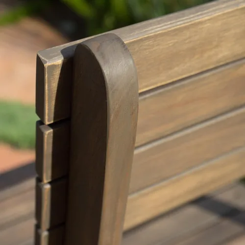 Vista 5 de Christopher Knight Home Positano - Juego de comedor plegable de madera de acacia para exteriores, acabado gris