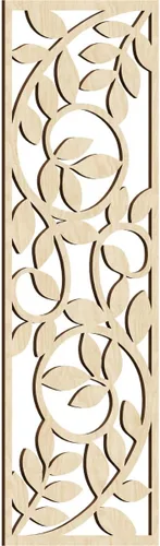 Vista 38 de 9 3/8"W x 24 3/8"H x 1/4"T Utica Decorativo Fretwork Madera Paneles de Pared, Abedul