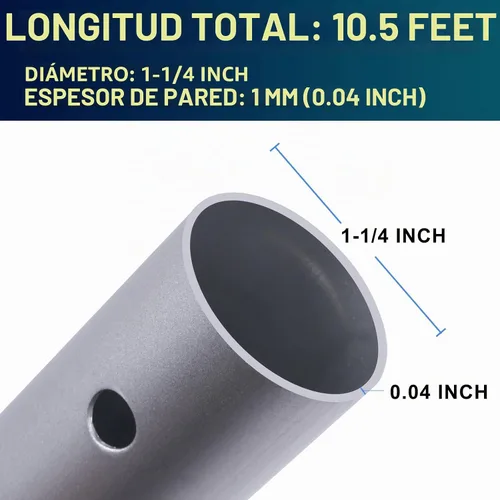 Vista 4 de POOLAZA - Poste de piscina de 10.5 pies, poste telescópico de aluminio con doble agarre Telescopic 2.7-10.5 Ft Design, Thickened Aluminum Design