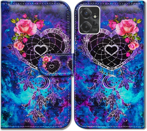 Vista 23 de Bcov Funda para Moto G Power 5G, diseño de pájaro negro y verde con tapa para teléfono con ranura para tarjetas, soporte para Motorola Moto G Power