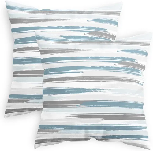 Vista 10 de CaliTime Fundas de Almohadas Decorativas Paquete de 2 Vellón Acogedor Textura Geométrica de Piedra Roca Cubiertas de Cojines Decorativos para Sofá