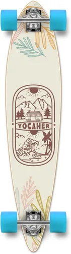 Vista 29 de Yocaher Earth Series - Patinetas completas Longboard con BlackWidow Premium 80A Grip Tape Aluminio Truck ABEC-9 Rodamiento 2.756 in Ruedas