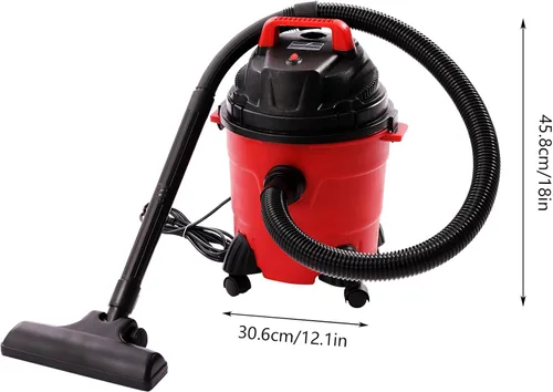 Vista 6 de Aspiradora en seco y húmedo, 15 l/4 galones de alta resistencia, aspiradora húmeda y seca con filtro, trabajo de recolección de polvo para detalles