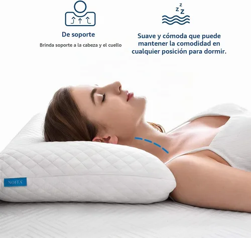 Vista 2 de Almohada ortopédica hinchable para el cuello para dormir, almohada