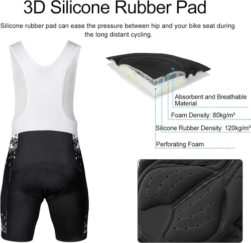 Vista 5 de INBIKE Conjunto de camiseta de ciclismo de manga corta transpirable para hombre con pantalones cortos acolchadospantalones cortos de babero