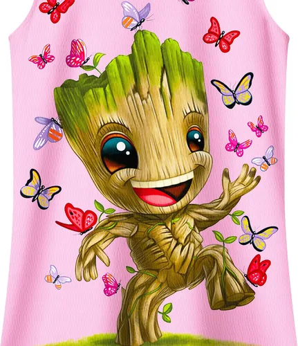 Vista 4 de Girls Princess Groot Costume Dress Boys Cartoon Movie Shirts and Pants Sets Two Piece Swimsuits for kids 2-12 Years