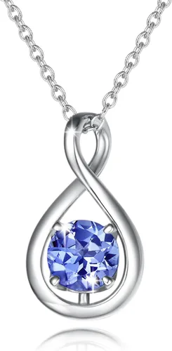 Vista 26 de FANCIME Dainty Infinity Birthstone Necklaces Sterling Silver Pendant abr-04