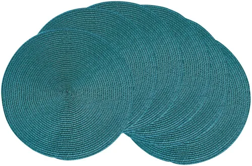 Vista 50 de AHHFSMEI Juego de 6 manteles individuales redondos trenzados de 15 pulgadas para mesas de comedor, tejido natural, resistentes al calor, color beige