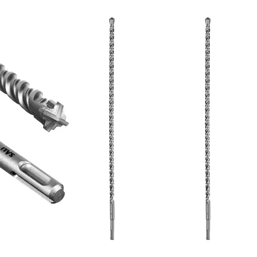 Vista 40 de SALI 10 brocas de martillo giratorio SDS Plus de 1/2 x 6 pulgadas, kit de broca para hormigón, material de carburo de doble rosca de tipo cruzado
