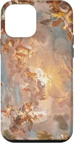 Vista 16 de Funda para iPhone 16, diseño de historia del arte renacentista, diseño de Michelangelo Sky