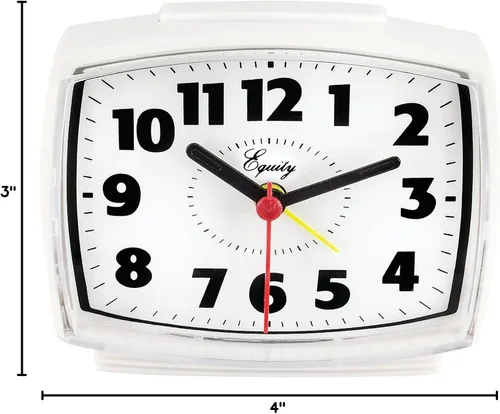 Vista 3 de Equity 33100 - Reloj despertador analógico silencioso eléctrico con esfera iluminada
