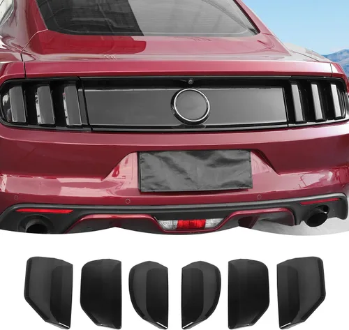 Vista 10 de RT-TCZ Cubierta de lámpara de luz trasera, marco de guardia, biseles, accesorios de decoración para Ford Mustang (2010-2012 negro ahumado)