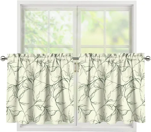Vista 69 de God Bssing You Tier Curtains for July 4Th 2026 27.5x24 2 Panels Light Filtering Half Window Rod Pocket for Kitchen/Bathroom
