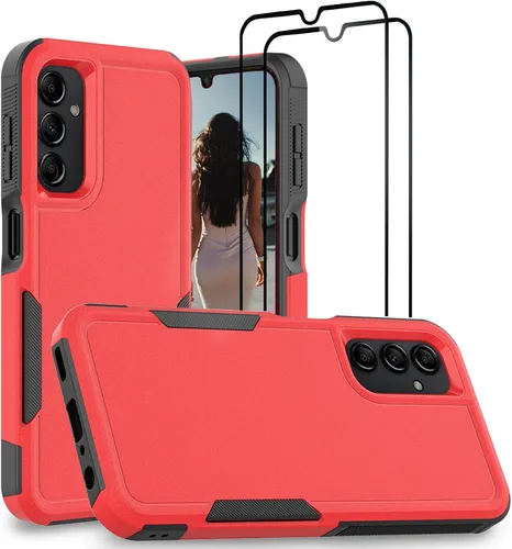 Vista 333 de Jeylly Compatible con Samsung Galaxy A22 5G Funda, Funda Samsung A22 5G con 2pcs protectores de pantalla de vidrio templado