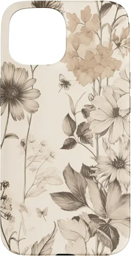 Vista 6 de Aesthetic Minimalist Wildflowers Women Floral Neutral Cream Case for iPhone 17