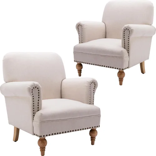 Vista 12 de DM Furnitue - Silla de acento moderna, sillas de brazo cómodas, silla de salón tapizada cómoda, sofá individual/sofá para dormitorio/sala de estar