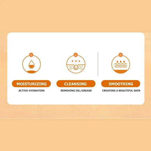 Vista 8 de BIOAQUA Vitamina C Hidratante Facial Esencia Crema Limpieza Facial Suavizar Piel Seca Grasa Reparación del Acné 1.76 oz 1.76oz