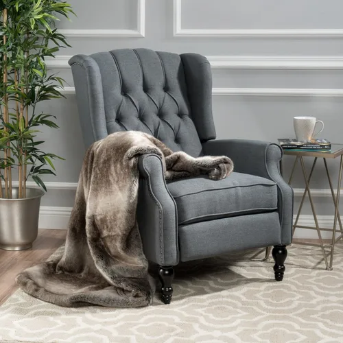 Vista 2 de Sillón reclinable, de la marca Elizabeth Tufted, Tela, Carbón Carbón vegetal