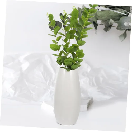 Vista 7 de 5 plantas verdes artificiales de imitación de hojas decorativas Zamioculcas para el hogar Navidad