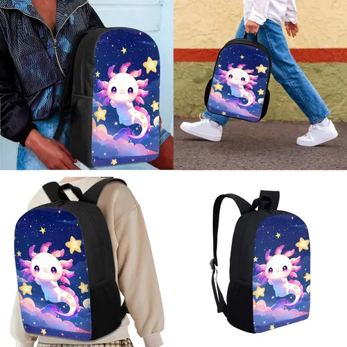 Vista 30 de HUGS IDEA Juego de 3 bolsas escolares con aislamiento térmico para el almuerzo, estuche para lápices