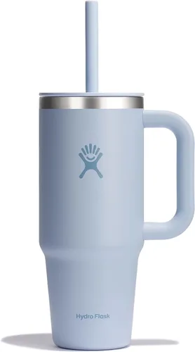 Vista 31 de Hydro Flask Vaso de Viaje con Asa, Tapa y Pajita - Acero Inoxidable Aislado en 24 Oz Aloe
