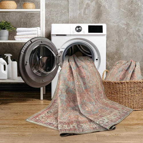Vista 102 de GLN Rugs Traditional Collection - Alfombra de felpilla lavable a máquina, tradicional lavable, antideslizante, alfombra de felpilla de pelo corto