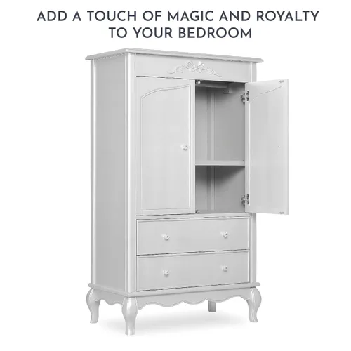 Vista 6 de Evolur Aurora Armoire, Queen, Akoya Grey PearlSilver Mist