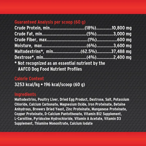 Vista 2 de Annamaet Glycocharge - Suplemento post-ejercicio para atletas caninos y perros de trabajo - con maltodextrinas para ayudar a reponer el glucógeno