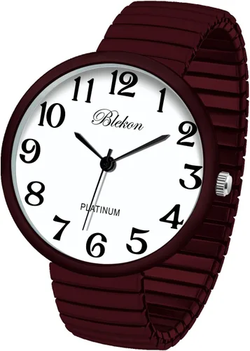 Vista 24 de Collections Nuevo Reloj de Moda con Correa Elástica de Tamaño Super Grande, Movimiento Japonés PC21J Aguamarina