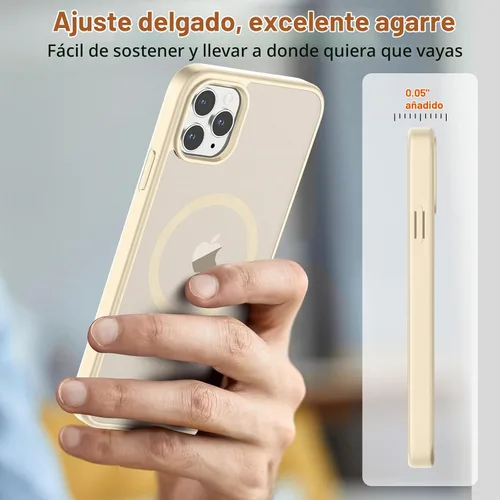 Vista 7 de SUPFINE - Funda magnética para iPhone 11 Pro Max, color blanco antiguo