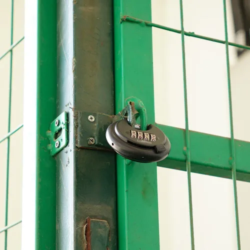 Vista 5 de Guliffen Cerradura combinada para exteriores para unidad de almacenamiento, bloqueo de disco resistente a la intemperie para cobertizos, puertas