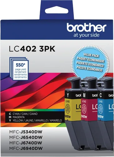 Vista 12 de Brother Cartucho de tinta negro LC402BK de rendimiento estándar genuino