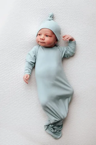 Vista 58 de Three Little Tots Vestido de corbata anudada para bebé recién nacido - Bebé