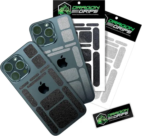 Vista 9 de Dragon Grips 13 piezas de cinta de agarre de goma rectangular, pegatinas de agarre gomosas para estuche de teléfono, mouse, pistola, herramientas