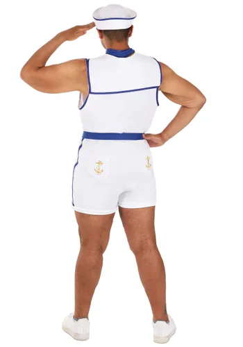 Vista 2 de Disfraz de Marinero para Hombre Talla Plus para Tomar el Sol Multicolor