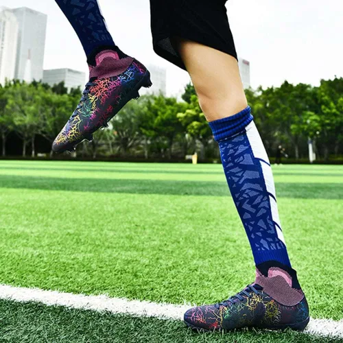 Vista 5 de ESXGED Zapatos de fútbol ligeros de moda para mujer, zapatos de fútbol para hombre, cómodos, zapatos de pinchos, para entrenamiento, atléticos
