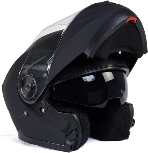 Vista 27 de Milwaukee Helmets Avanzados cascos modulares de motocicleta de cara completa para motorista con visera desplegable - XS
