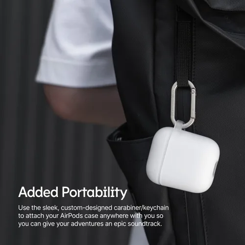 Vista 6 de RHINOSHIELD Funda para AirPods con mosquetón compatible con Apple [AirPods Pro 2], protección contra caídas de grado militar, resistente a