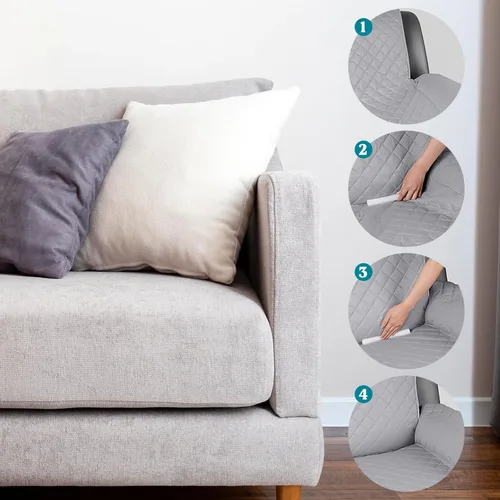 Vista 2 de DOITOOL 14 piezas de fundas de sofá con agarre de espuma flexibles para rellenar huecos y ajuste seguro, accesorios de tapicería reutilizables