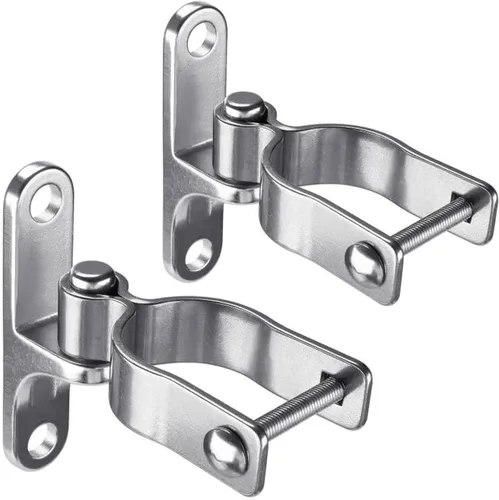 Vista 7 de Insaga Paquete de 2 bisagras de puerta de montaje en pared resistentes, bisagras de puerta de acero inoxidable 304 para granja, bisagra de puerta